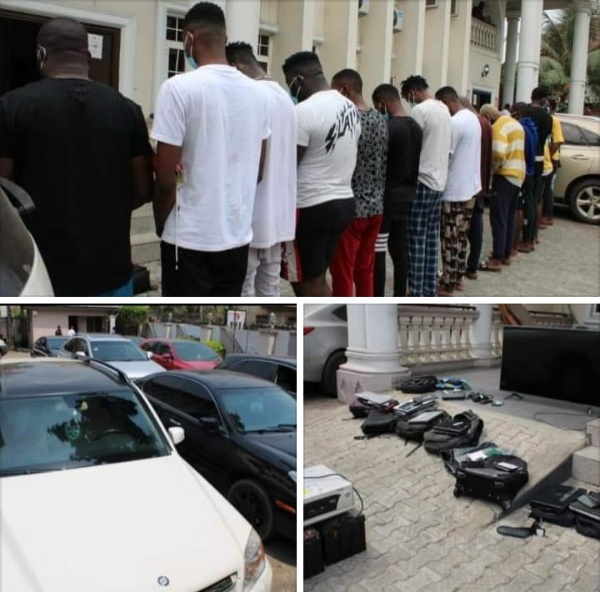 EFCC Arrests Doctor, 17 Other Alleged Yahoo Boy Suspects In Imo, Recovers 3 Lexus Cars, 2 Toyota Venza And Mercedes - autojosh