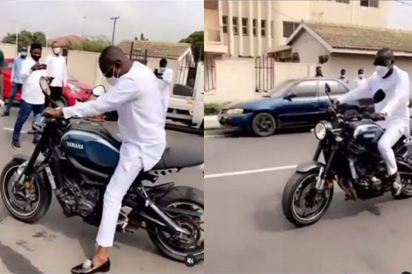 Ghanaian Billionaire Osei Kwame Despite Shows Off His Riding Skills Atop Yamaha Motorcycle - autojosh