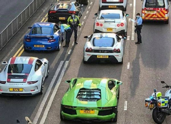 Hong Kong Police Pull Over 45 Sport Cars, Including Lamborghinis, Ferraris, And Porsches, Over Suspected Street Racing - autojosh
