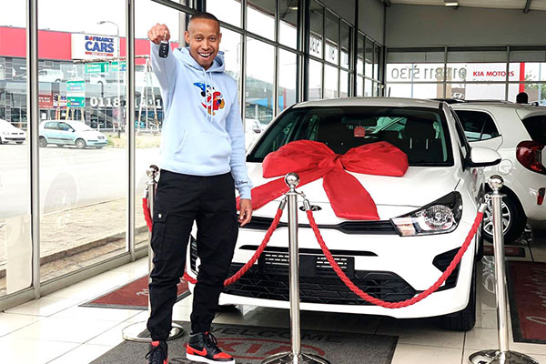 Young Man, Lindokuhle Moses Acquires Kia Rio, Receives Congratulatory Messages And Well Wishes (PHOTOS)