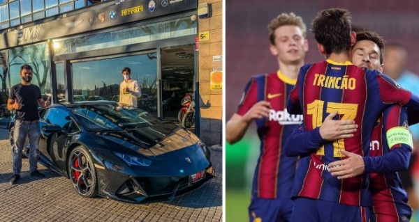 Barcelona Star Trincao Buys £240k Lamborghini Huracan To Celebrate His Winning Goal Vs Real Betis - autojosh