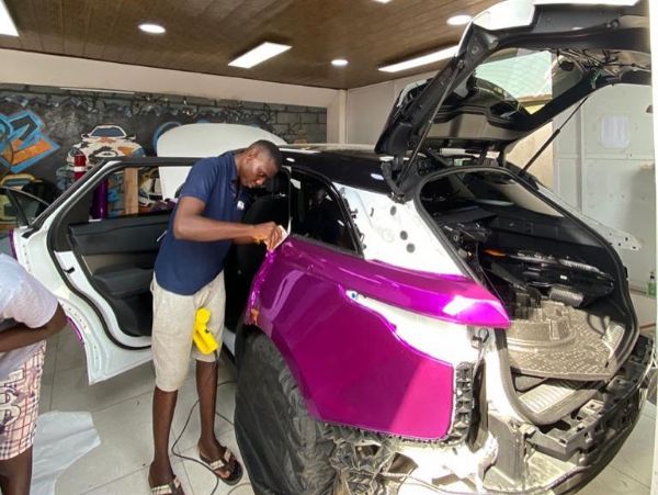 BBNaija Mercy Lambo’s Range Rover Velar Wrapped By Khaz Customs - autojosh 