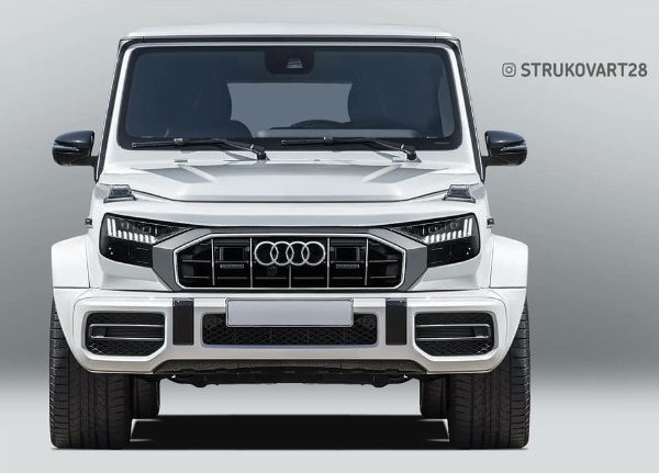 Here’s How Mercedes-Benz G-Wagon Looks Like With BMW Front Grille And Audi Four Rings - autojosh 