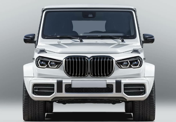 Here’s How Mercedes-Benz G-Wagon Looks Like With BMW Front Grille And Audi Four Rings - autojosh 