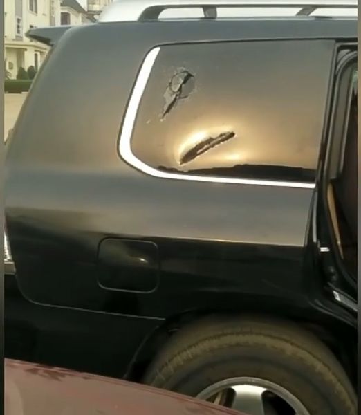 Rochas Okorocha Shows His Damaged Vehicles, Including Bullet-riddled Armoured Lexus LX 570 SUV - autojosh 