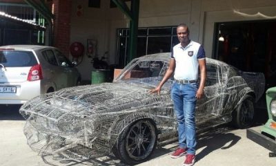 South African Man Wows Ford And Admirers, Creates Replica 1967 Ford Mustang Out Of Wire - autojosh