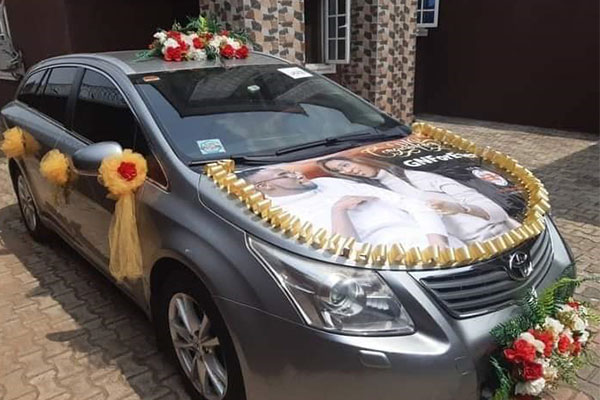 Nigerian Gospel Artiste Gift Ugochi Christopher Gets Wedding Car Gift From His Family - autojosh 