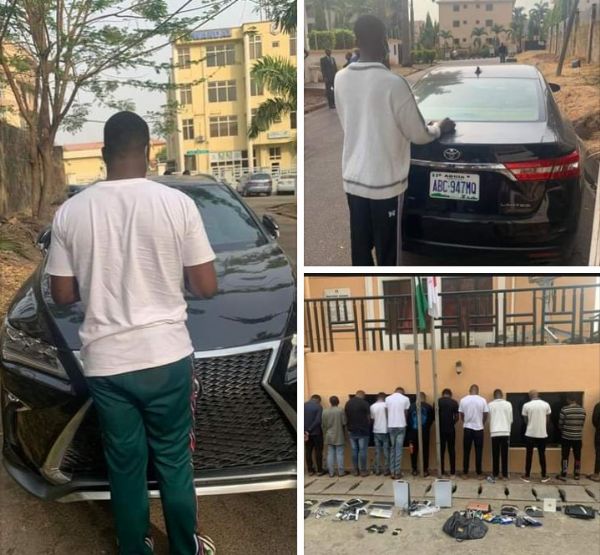 EFCC Raids Yahoo Boys Hideouts In Abuja, Arrest 13, Recovers Cars, Including Lexus RX And Toyota Avalon - autojosh