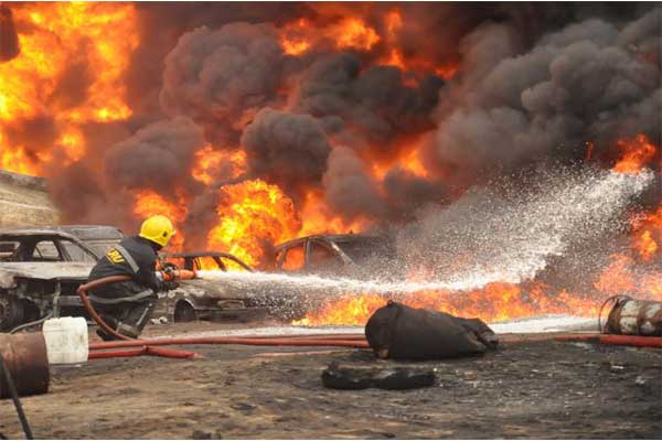 Accident In Abuja As Tanker Kills One, Crushes 3 Cars And A Motorbike Was Involved