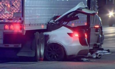 Tesla Likely On Autopilot Crashed Under A Moving Trailer, Dragged For Miles - autojosh