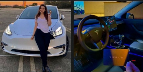 Young Lady Comes Under Attack After Showing Off Her New Tesla Model Y SUV - autojosh