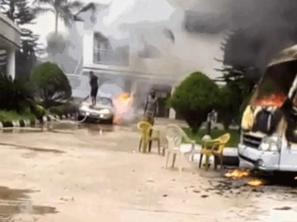 Hope Uzodinma’s Rolls-Royce Phantom Burnt During Attack On Imo Governor's Residence - autojosh 