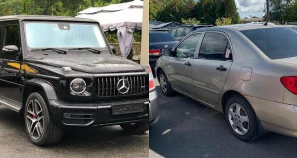 MC Blast Wedding Guest For Blocking 2019 G-Wagon With His 2005 Toyota Corolla - autojosh