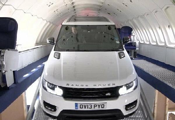 This Is How To Drive A Range Rover Sport Through The Belly Of Boeing 747 Plane - autojosh 