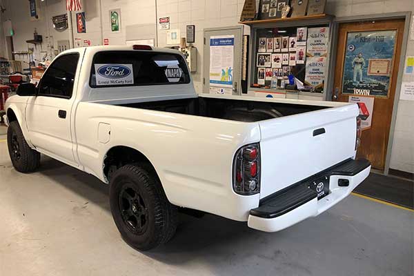 This Toyota Tacoma Pickup Truck Front Is Swapped With A 1987 BMW 3-Series