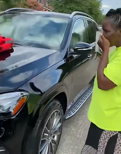 Reactions As Nigerian Lady Gift Her Mum Mercedes GLE SUV, $5k Cash - autojosh 