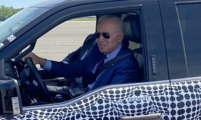 President Joe Biden Takes New Electric Ford F-150 Lightning For A Test Drive, Says This Sucker's Quick - autojosh