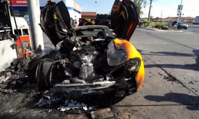 McLaren 570S Worth ₦120M Burst Into Flames While Being Filled Up At Petrol Station - autojosh