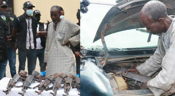 Police Arrest 60-Year-Old Man Conveying Rifles In Car Bonnet For Fulani Nomads - autojosh