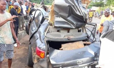 Accident Claims 3 Lives In Ondo After An Out-of-control Toyota Corolla Crashed Into Bullion Van - autojosh