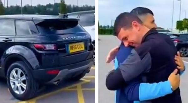 Moment New Barca Signing Sergio Aguero Gifted His Range Rover To Man City Kitman - autojosh