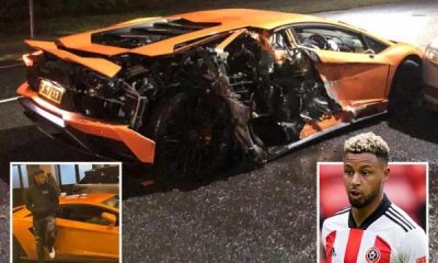 Sheffield United’s Mousset Fined N2.9M & Banned For 6-months After Crashing Lamborghini Into Parked Cars - autojosh