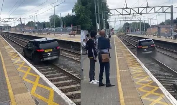 Two Police Officers Injured As Thief Races Stolen Land Rover Discovery SUV Down A Train Track - autojosh