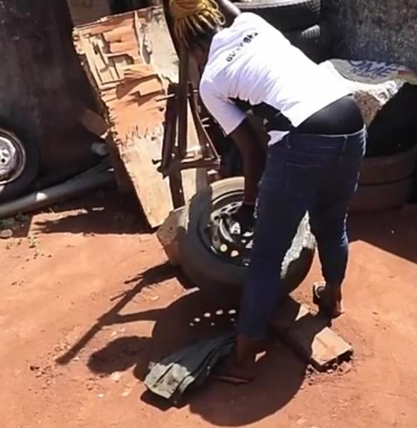 Edo Lady Returns From Italy, Now Makes N5k Per Day As Professional Female Vulcanizer - autojosh 