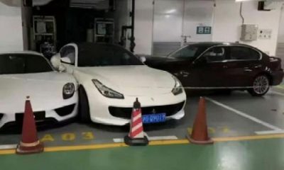 Chinese Wife Quarrels With Husband, Rams BMW Into Several Cars, Including Ferrari, Porsche And Mercedes - autojosh