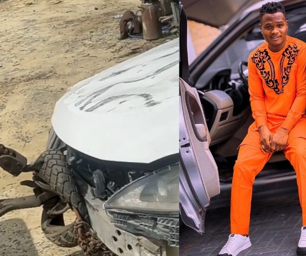 Instagram Comedian Oluwadolarz Thank Fans For Their Prayers After Crashing His Lexus In Lekki - autojosh