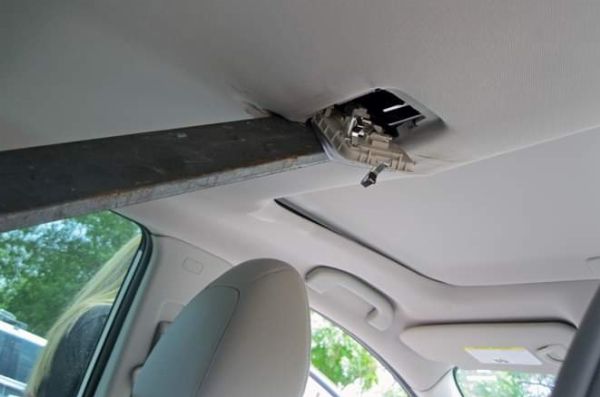 Secure Your Loads : Metal Pole Launched From Truck Crashes Through SUV Windshield, Misses Driver - autojosh 