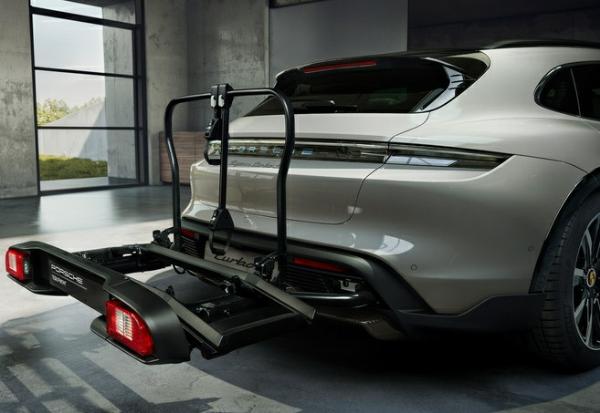 Check Out Porsche Taycan Cross Turismo 'Rear Bicycle Carrier' That Can Be Installed In 3-mins - autojosh 
