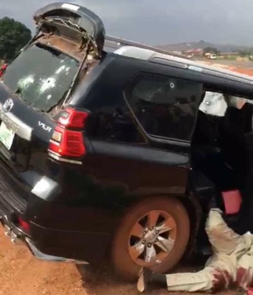 Toyota Prado Riddled With Bullets As Gunmen Kills DG SEDI 'Prof. Ndubjusi, Orderly - autojosh 