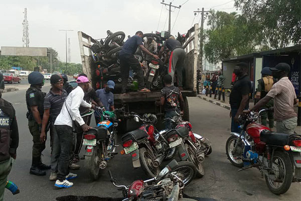 Lagos State TaskForce Impounds 57 Commercial Motorcycles At Costain, CMS, Others - autojosh 