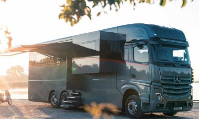 $2m Motorhome Dubbed The 'Land Superyacht' Comes With Two 55-in TVs And A Garage For Ferrari - autojosh