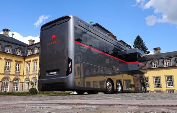 $2m Motorhome Dubbed The 'Land Superyacht' Comes With Two 55-in TVs And A Garage For Ferrari - autojosh 