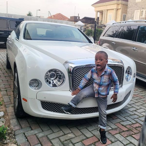 Linda Ikeji Says Her Son Is Already 'Car Crazy', Now Begs To Take Pics With Her Bentley Mulsanne - autojosh 
