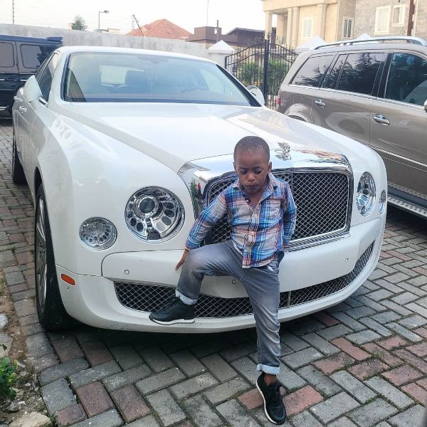 Linda Ikeji Says Her Son Is Already 'Car Crazy', Now Begs To Take Pics With Her Bentley Mulsanne - autojosh 