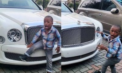 Linda Ikeji Says Her Son Is Already 'Car Crazy', Now Begs To Take Pics With Her Bentley Mulsanne - autojosh