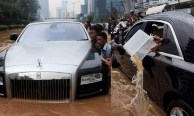 Rolls-Royce Ghost Worth ₦300 Million Stuck Inside Flood - autojosh