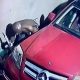 Thief Who Specializes In Stealing Brain Box Caught On CCTV Breaking Into Mercedes In Warri - autojosh