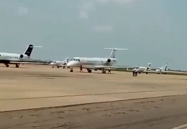 Over 100 Private Jets In Kano As Billionaire Nigerian Leaders Attends Yusuf Buhari's Wedding - autojosh 