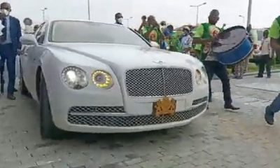 Moment Ooni Of Ife Arrived In His Bentley For The Grand Opening Of Rev. Esther Ajayi's Mega Church - autojosh