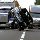 Transporter 3 : Audi A8 Drove On Two Wheels Between Two Trucks During A Chase By Mercedes E-Class - autojosh