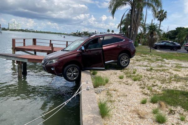 Police Arrest Drunk Driver Hours After Parking His Lexus RX Over The Pier - autojosh 