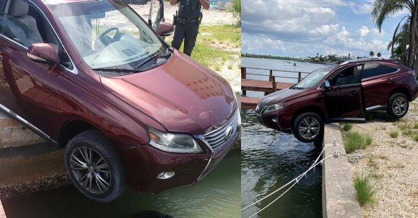 Police Arrest Drunk Driver Hours After Parking His Lexus RX Over The Pier - autojosh