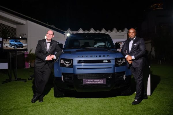 British Deputy High Commissioner, Coscharis GM Poses With All-new Land Rover Defender At The Reception Of James Bond's ‘No Time To Die ’ In Lagos - autojosh