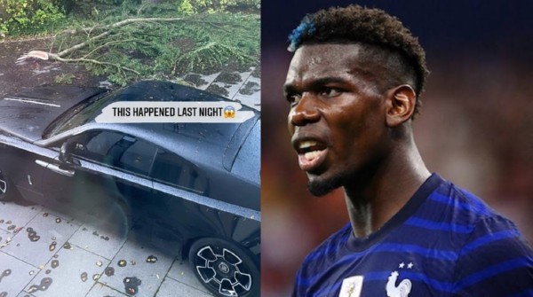 Man Utd Star Paul Pogba’s Rolls-Royce Wraith Nearly Smashed By Huge Tree During Storm - autojosh