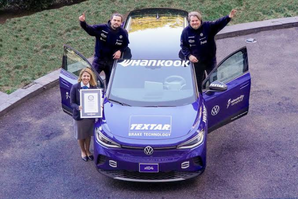 Volkswagen ID.4 Sets Guinness World Record For Longest Continuous EV Trip In One Country - autojosh