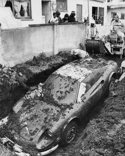 Digging Up A Ferrari Stolen And Buried By The Owner To Scam Insurance Company - autojosh 